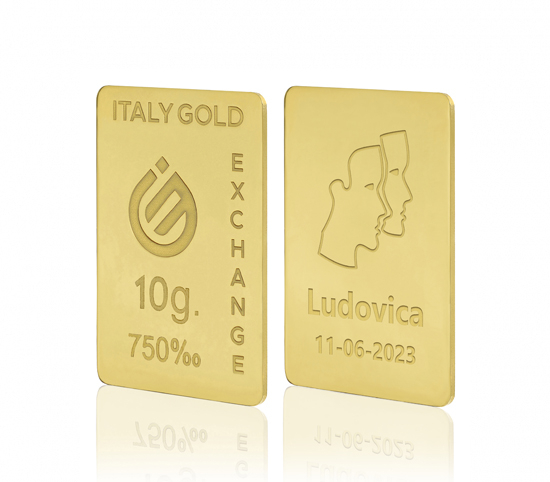 18 Karat Zwillinge Tierkreiszeichen Goldbarren aus 10 g IGE GOLD